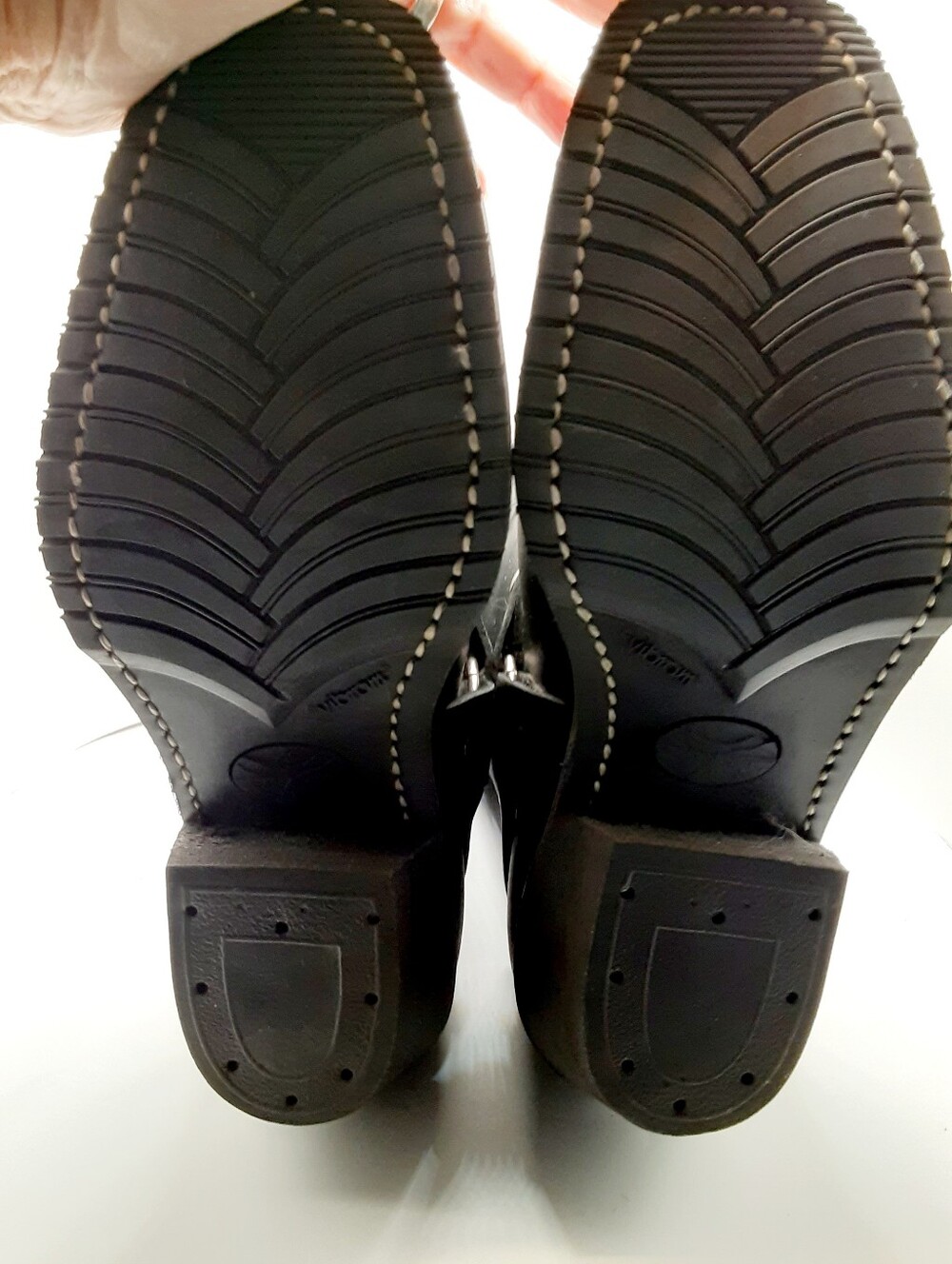 SOLD Canada West Biker Boots 7629 NWT Black Leather Vibram Made in Canada 7C - Picture 8 of 8